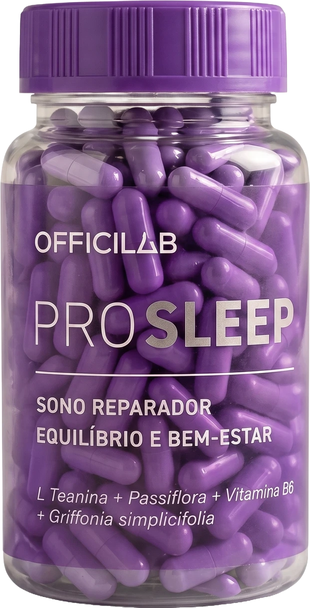 Frasco ProSleep da Officilab com L-Teanina, Passiflora, Griffonia simplicifolia e Vitamina B6